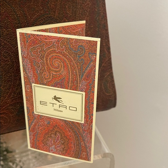 Etro 96’ Paisley Satchel In Brown with Gold Accent - Picture 17 of 17